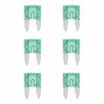 Steekzekeringen mini 30A groen 6 stuks in blister