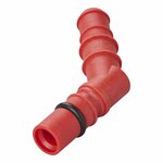 Slangtule met O-ring voor 10/12 mm slangen rood