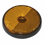 Reflector oranje 60mm schroefbevestiging 2 stuks in blister