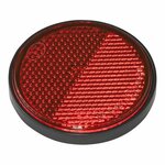 Reflector rood 58mm zelfklevend met grondplaat 2 stuks in blister