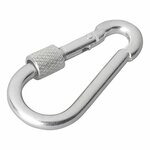 Karabijnhaak metaal 6x60mm met schroefsluiting x10 stuks