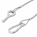 Achterklepkabel 42 cm - 1x M8 en karabijnhaak