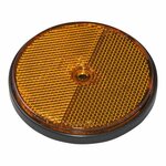 Reflector oranje 80mm schroefbevestiging 2 stuks in blister