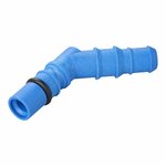 Slangtule met O-ring voor 10/12 mm slangen blauw in blister