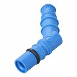 Slangtule met O-ring voor 10/12 mm slangen blauw in blister