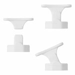 Deurvanger wit scharnierend voor caravan/camper