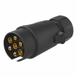 Stekker 7-polig PVC met kabelschoenaansluiting in blister