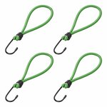 Haak metaal met elastische lus voor aanhangernet/tent/zeil 4 stuks in blister