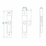 Bakslot klein 100x19mm in blister