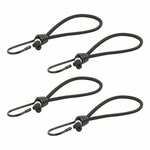 Tentspanner elastisch zwart met haak 4 stuks in blister