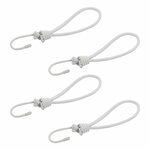 Tentspanner elastisch wit met haak 4 stuks in blister