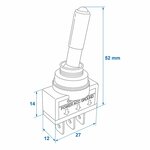 Tuimelschakelaar LED rood 12V-max. 20A in blister