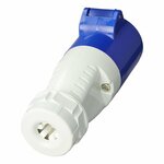 CEE contrastekker 16A demontabele behuizing blauw/wit