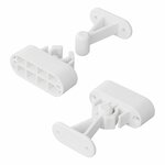 Deurvanger met flexibele klem wit 2-delig