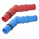 Slangtules met O-ring voor 10/12 mm slangen rood + blauw in blister
