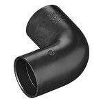 Afvoerbuis hoekstuk  dia 28 mm 90 PE zwart in blister