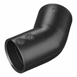 Afvoerbuis hoekstuk  dia 28 mm 45 PE zwart in blister