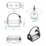 Klepscharnierhouder 12mm SPP UZ-02A V.1