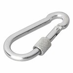 Karabijnhaak metaal 6x60mm met schroefsluiting 2 stuks in blister