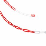Afzetketting kunststof rood/wit 5M