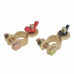 Accupoolklemmen set (+) en (-) met vleugelmoer rood/zwart in blister