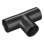 Afvoerbuis T-stuk  dia 28 mm PE zwart in blister