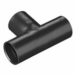 Afvoerbuis T-stuk  dia 28 mm PE zwart in blister