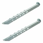 Tentharing 30cm metaal geribbeld 2 stuks in polybag