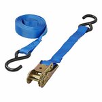 Spanband blauw met ratel + 2 haken 5 meter
