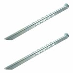 Tentharing 40cm metaal geribbeld 2 stuks in polybag