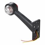 Breedtelicht rood/wit 160mm schuin in blister