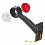 Breedtelicht rood/wit 160mm schuin in blister