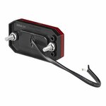 Markeringslamp 12/24V rood 80 x 44 mm LED