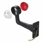 Breedtelicht rood/wit 185mm haaks in blister