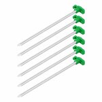 Tentharing 25cm metaal met kunststof haak 6 stuks in polybag