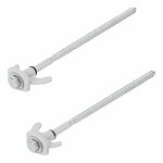 Tentharing 20cm metaal schroefbaar met kunststof haak 6 stuks in polybag