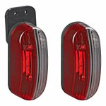 Breedtelicht LED rood/wit rechts