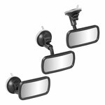 Panorama achteruitkijkspiegel met flexarm 4 cm en zuignap