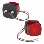 Markeringslamp 9-30V rood 61 x 61mm LED