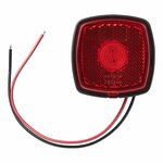 Markeringslamp 9-30V rood 61 x 61mm LED