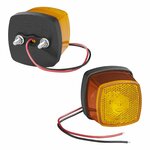 Zijmarkeringslamp 9-30V oranje 61 x 61 mm LED