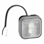 Markeringslamp 12/24V wit 65 x 65 mm LED