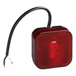 Markeringslamp 12/24V rood 65 x 65 mm LED
