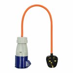 Verloopkabel 40cm van UK stekker naar CEE