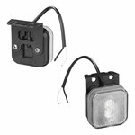 Markeringslamp 12/24V wit 65 x 65 mm LED met houder