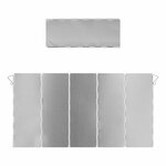 Kookwindscherm 5-delig aluminium vouwbaar 49 x 26 cm