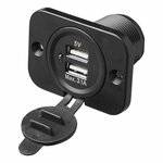 USB-inbouwdoos tweevoudig type A 3100mA 12V/24V in blister