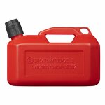 Jerrycan 5L kunststof rood UN-gekeurd (laag model)