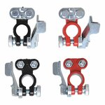 Accupoolklemmen set (+) en (-) met snelsluiting rood/zwart