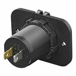 USB snellader inbouw met montageplaat 2-weg 12/24V 3A type A + C